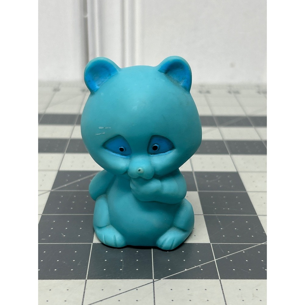 Vintage 1979 Avon The First Years Blue Rubber Bear Squeeze Toy Taiwan